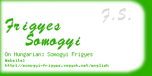 frigyes somogyi business card